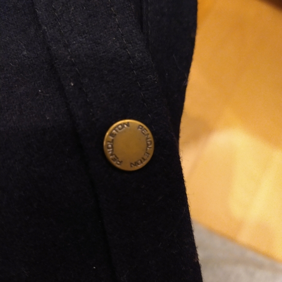 💯 wool dress Pendleton Lowell shirt dress riding jacket style preppy navy coat - Picture 8 of 16